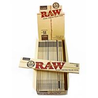 RAW Rolling Papers Classic 12 Size 20 Leaves UNFLAVORED Flavor Pack of 20