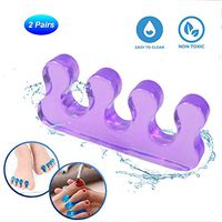 AKQ Hammer Toe Straightener Corrector Bunion Toe Separator Toe Spacers Stretchers Toe Protectors for Men and Women,Pain Relief(2 Pairs) Purple
