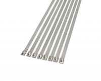 5/16" Stainless Steel Self-Locking Ball Lock Cable Ties, Extra Wide, Monster Size (10, 24")