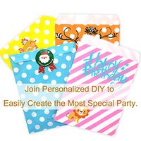 KEYYOOMY 200 Pcs Candy Buffet Bags Small Paper Treat Bags (Light Pink, 5 inch X 7 inch)