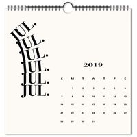 Emily + Meritt 2019-2020 Academic Year Monthly Wall Calendar, Medium, 12" x 12", The Stacked Months Reference Calendar (EM200-712A)