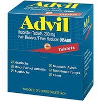 Advil Ibuprofen, 200mg, 50 Packets of 2 Coated Tablets