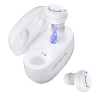 BENEVE E8 Wireless Earbuds, True TWS Bluetooth Headphone, in Ear Mini Bluetooth Earbud with 3D Stereo Sound, Built in Mic, Auto Pairing Wireless Earphones with Charging Case (White)