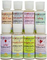 California Baby Bubble Bath Tote Sampler Pack | 8 Pc Set with Eucalyptus, Calming, Super Sensitive, Chamomile and More, Pure Essential Oils and Aromatherapy for Kids