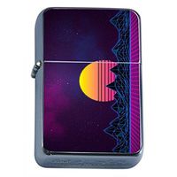 Retro Horizon 80s Flip Top Oil Lighter R1 Smoking Cigarette Silver Case Included