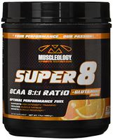Muscleology Sports Nutrition Super 8 BCAA 8:1:1 Ratio + Glutamine Blend,Orange,30 Servings