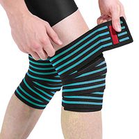 Knee Wraps for Weightlifting, Knee Brace Compression Sleeve for Men and Women Support for Fitness,Powerlifting,Gym Workout,Cross Training,WOD,Knee Straps for Squats Elastic (Blue)