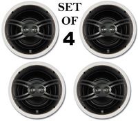 Yamaha Custom Easy-to-install In-Ceiling 3-Way 100 watts Speaker (Set of 4) with Dual Tweeters & 6-1/2" Woofer