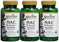 Swanson N-Acetyl Cysteine 600 mg 100 Caps 3 Pack