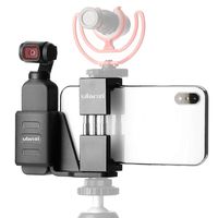 Aluminum Handheld Phone Holder Tripod Mount Stand for DJI Osmo Pocket Accessories,Phone Bracket Extended w/Cold Shoe Interface & 1/4" Thread Support External Microphone & LED Light