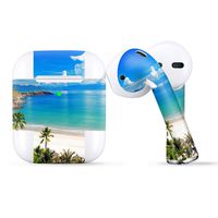 Protective Skin Wrap for Apple AirPods, Vinyl Sticker Cover Decal, Tropical Paradise Palm Trees