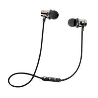 Exteren BT 4.1 Stereo Earphone Headset Wireless Magnetic in-Ear Earbuds Headphone Earphone Headset Sports (Silver)