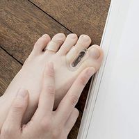 Therafoot Balance Rings - Bunion Corrector & Toe Separator worn in shoes - Safe and Soft Elastomer Gel Material - Restore Toes Shape - Bunion Cushions pain relief (Large Left)