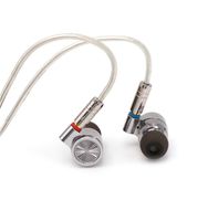 Linsoul TIN HiFi T4 10mm Carbon Nanotube Dynamic Driver in-Ear Monitor Earphones, Ultra-Sleek Metal Housing, Silver-Plated MMCX Cable