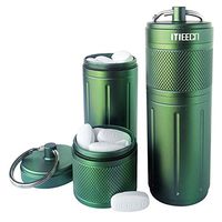 MEECN Two-Layer Pill Organizer, Waterproof Pill Container, Pill Holder can Store Pills Anything Sizes, Vitamins, Cod Liver Oil, Supplements and Medication, Rv products, Size:1.6 x 1.6 x 4.4 in (Green)