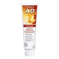 A+D Original Diaper Rash Ointment, Baby Skin Protectant With Lanolin and Petrolatum, Seals Out Wetness, Helps Prevent Diaper Rash, 4 Ounce Tube