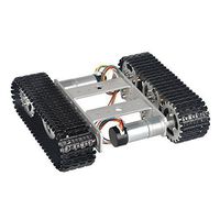 MOUNTAIN_ARK Tracked Robot Smart Car Platform Aluminum Alloy Chassis with Dual DC 9V Motor for Arduino Raspberry Pi DIY
