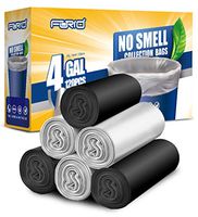 4 Gallon Trash Bags,Small Garbage Bags FORID bin Liner for Bathroom Office Home(Black & Sliver)