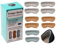Heel Grips, Heel Cushions for Loose Shoes and Narrow Heels, Comfortable, Anti Slip Fit Cushions, Premium Suede Leather Insert Liners - 5 Pairs (10 PCS)