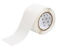 Brady THT-1-498-10 0.75" Width x 0.25" Height, B-498 Vinyl Cloth, Semi-Gloss Finish White Thermal Transfer Printer Label (10000 per Roll)