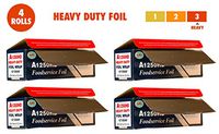 Heavy Duty Aluminum Foil, 12 Inches X 500 Feet, Commercial Industry Grade, Food Service, Wrap, Bulk Thick Super Heavy Duty Roll (4-Pack)