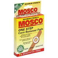 Mosco One Step Corn Remover Pads, Maximum Strength, 8 medicated pads