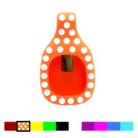 Dunfire Replacement Clip Case for Fitbit Zip, Compatible Accessory Holder Cover, 10 Pure Colors and 8 Colors with White Polka Dots (1pc - Orange with White Polka dots)