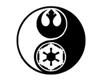 CCI Star Wars Ying and Yang Rogue One Decal Vinyl Sticker|Cars Trucks Vans Walls Laptop| Black |5.5 x 5.5 in|CCI1337