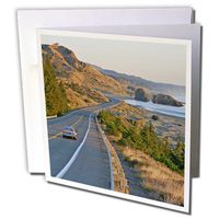 3dRose Car on highway 101 near Gold Beach Oregon - US38 MGI0057 - Mark Gibson - Greeting Cards, 6 x 6 inches, set of 6 (gc_93895_1)