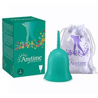 Menstrual Cup, Medical Silicone Reusable - Feminine Hygiene Protection Period Cup (S, Green)