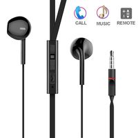 Ear Buds Earphones in Ear Headphones with Microphone and Volume Control Noise Isolating Bass Driven High Definition in Ear Canal for Samsung Galaxy, iPhone, iPod, iPad, LG, Nexus and More (Black)