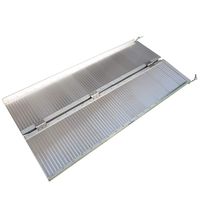 5 ft Non-Skid Folding Ramp Aluminum Wheelchair Loading Traction Ramp Portable Home Corridor Wheelchair Scooter Ramp Silver Weight Capacity 600 lbs