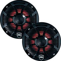 Wet Sounds REVO 6-SWB Black Closed SW Grille 6.5 Inch Marine LED Coaxial Speakers (Pair)