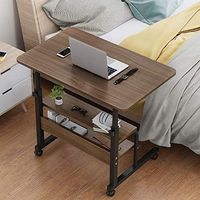 Overbed Table with Wheels, Rolling Laptop Desk End Height Adjustable Snack Side Table Under, Medical Or Household Restaurant Business (Color : C, Size : 80x40cm)