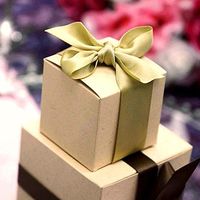 Efavormart 100pcs of 2x2 Natural Favor Candy Box for Candy Treat Gift Wrap Box Party Favor Boxes for Bridal Shower Wedding Party