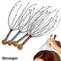 Scalp Massager-Head Hair Held Scalp Neck Equipment Stress Release Relax Massager,Using at Home/car/Office (Silver, One Size)