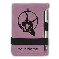 Mini Notepad, Aerial Hoop, Personalized Engraving Included (Pink)