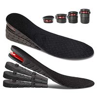 NTSWZYS Shoe Lifts for Men & Women Orthotic Heel Shoe Lifts Kit with Air Cushion Heel Inserts Invisible Height Increase Insoles Variable Height 1.2-3.54Inch(4Layer,Black)