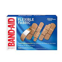 Band-Aid Brand Flexible Fabric Adhesive Bandages for Wound Care & First Aid, Assorted Sizes, 100 ct (3 Pack)