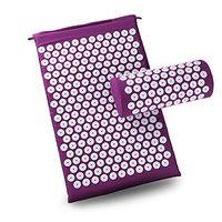 Yosoar Acupressure Mat and Pillow for Muscle Relaxation Back and Neck Pain Relief Back Massager Chronic Back Pain Treatment (Purple)