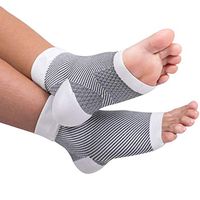Plantar Fasciitis Socks with Arch Support - Best Ankle Compression Socks for Foot and Heel Pain Relief (White, L/XL)