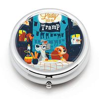 DISNEY COLLECTION Pill Case Disney Lady and The Tramp Movie Poster Cute Waterproof Daily Medicine Personal Delicate Pill Box