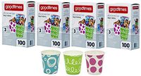 Goodtimes 5oz. All-Purpose Bathroom/Kitchen Paper Cold Cups,100ct-Assorted Designs (4)