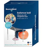 Balance Ball - No-Roll Weighted Seat is a Flexible Chair for School, Office or Home (Small, Orange)