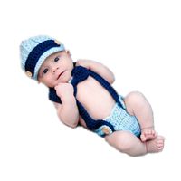 Cute Newborn Baby Photography Props Boy Girl Photo Shoot Outfits Cute Unisex Gentleman Hat Tie Shorts Set Photo Props