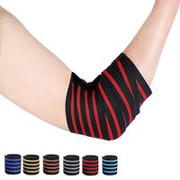 Professional Elbow Wrist Wraps 47'' Long by ZSZBACE- Elastic Elbow Support for Weightlifting Workout Bodybuilding Gym Fitness- 2 Pieces (Dark Blue)