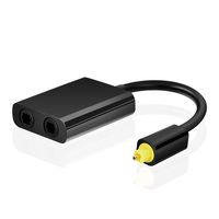 Optical Audio Splitter 1 in 2 Out, ELUTENG Toslink Fiber Optic Audio Adapter 1 Male Input 2 Female Output Digital Optic Audio Connector for Amplifier, CD/DVD Player, TV, Playstation