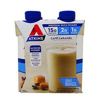 Atk Rtd Shake Cafe Crmal Size 44z Atkins Ready To Drink Shake Cafe' Carmel (1 Case of 4 Shakes)
