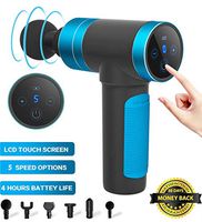 Mini Massage Gun,5 Speeds Adjustable Percussion Massager with LCD Touch Screen,USB Rechargeable Handheld Deep Tissue Massage Gun for Athletes Doctors Relief Pain Fascia Gun with 6 Massage Head
