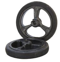 32 x 7mm Black Robot Wheels